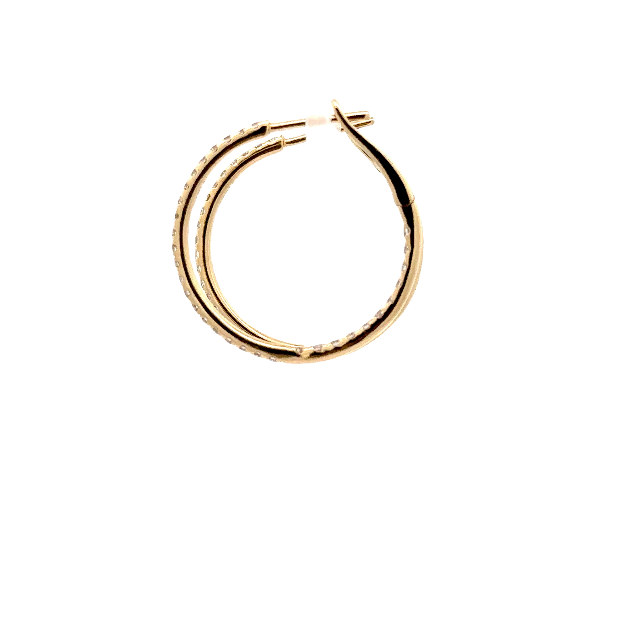 WD1696 14KT Gold Diamond Hoops