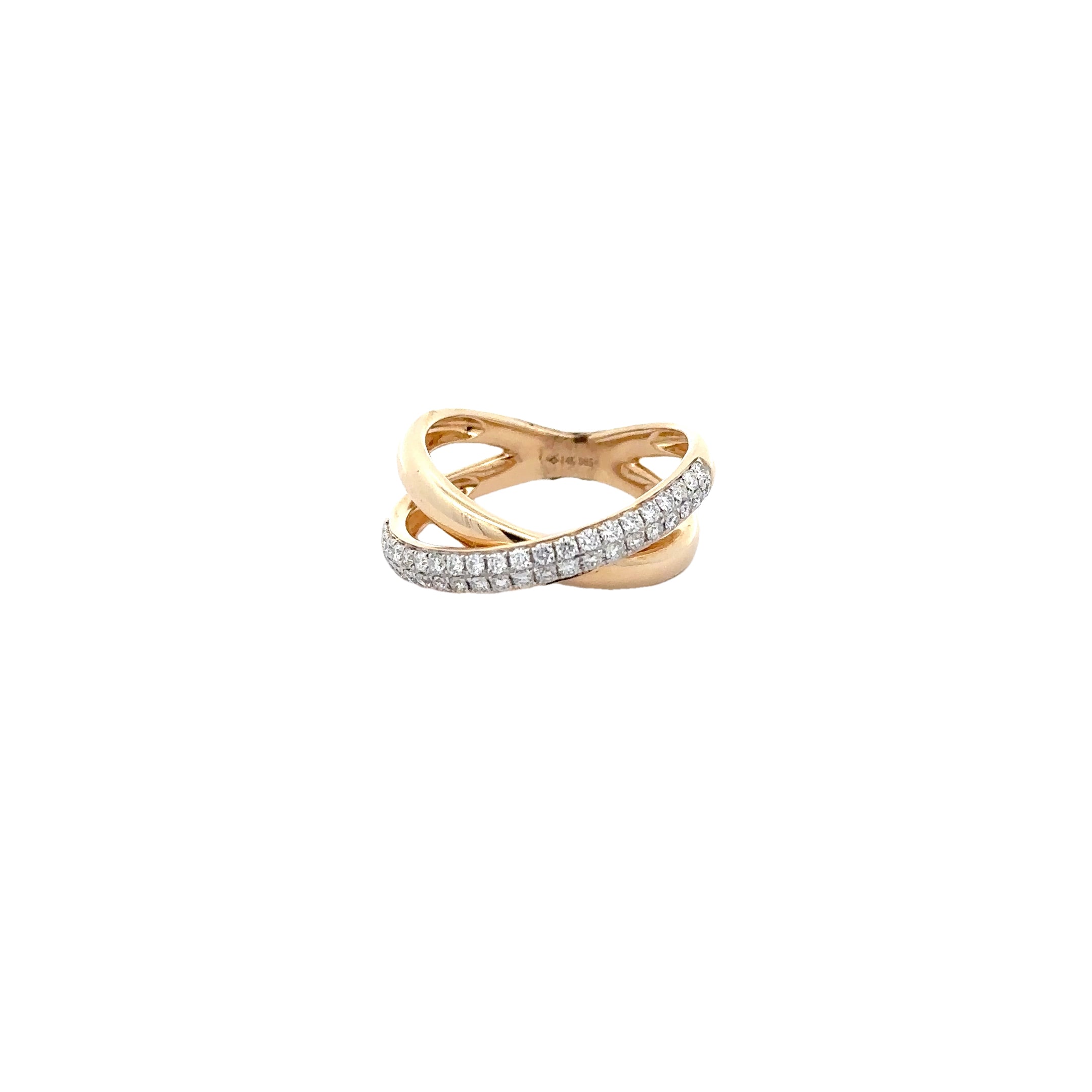 WD1723 14kt Gold X Statement Band