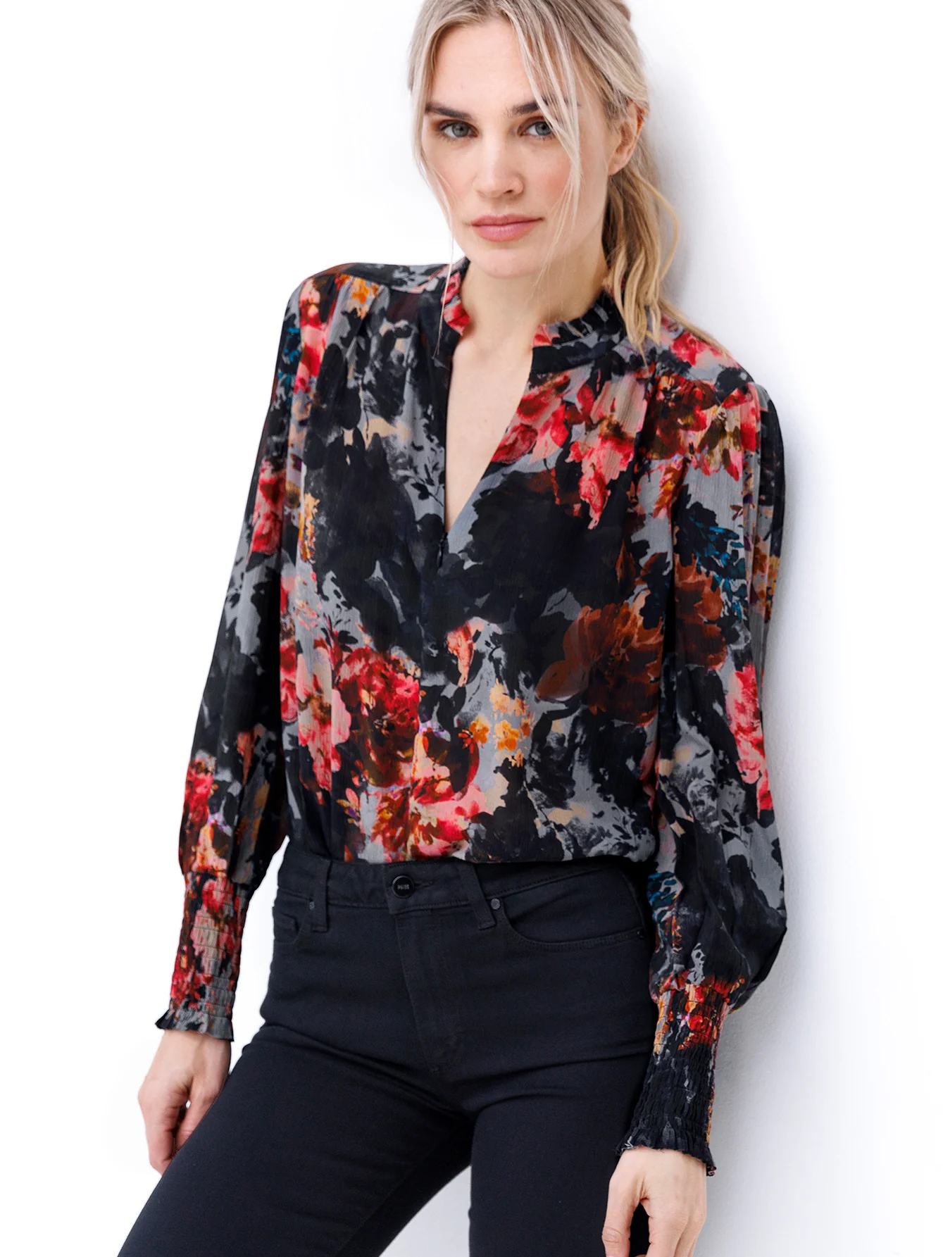 T1434-BOGA Go Silk Go Soft Spoken Blouse Print