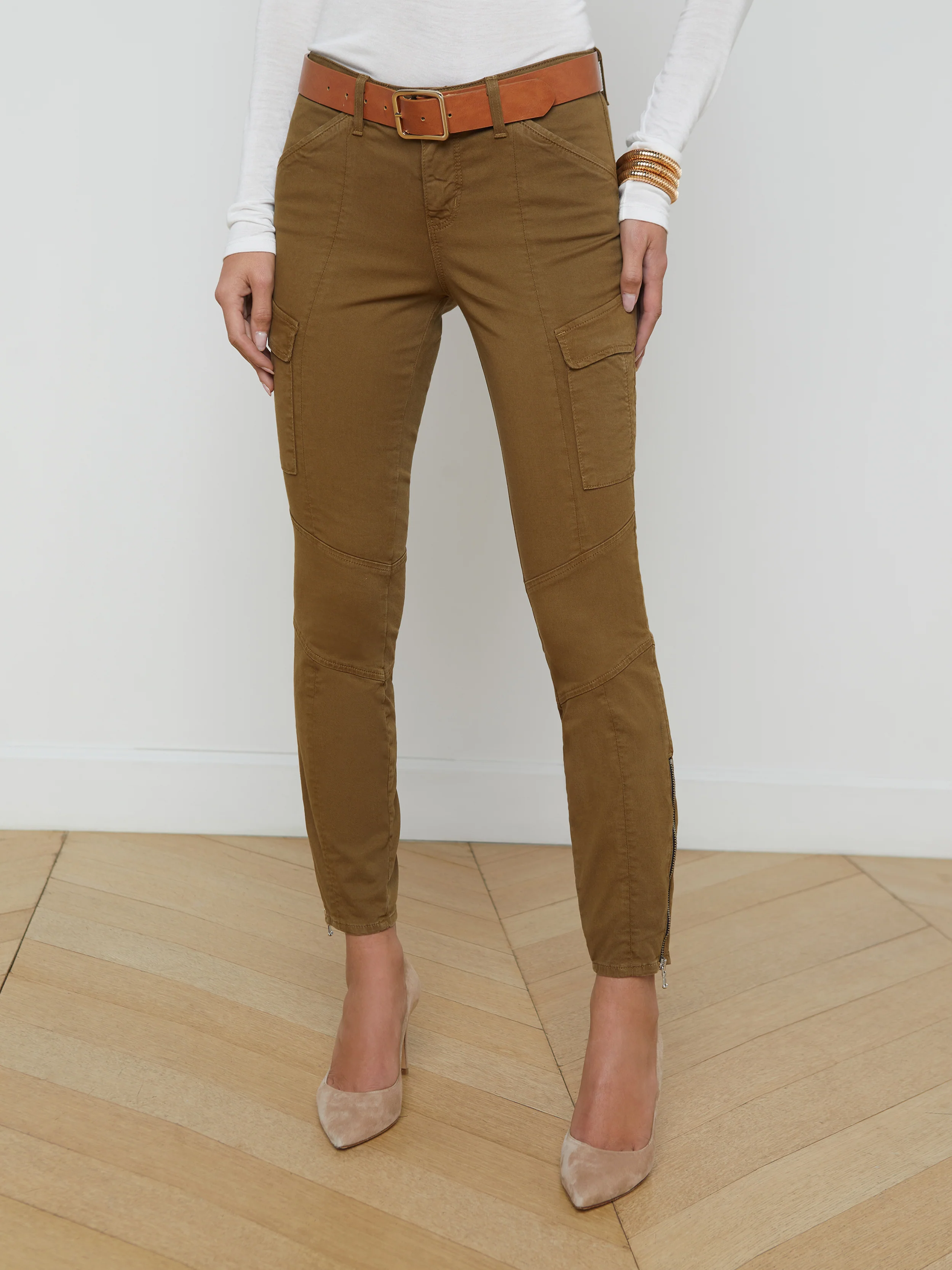 2881PNKbo L'AGENCE Patton Cargo Skinny Pant