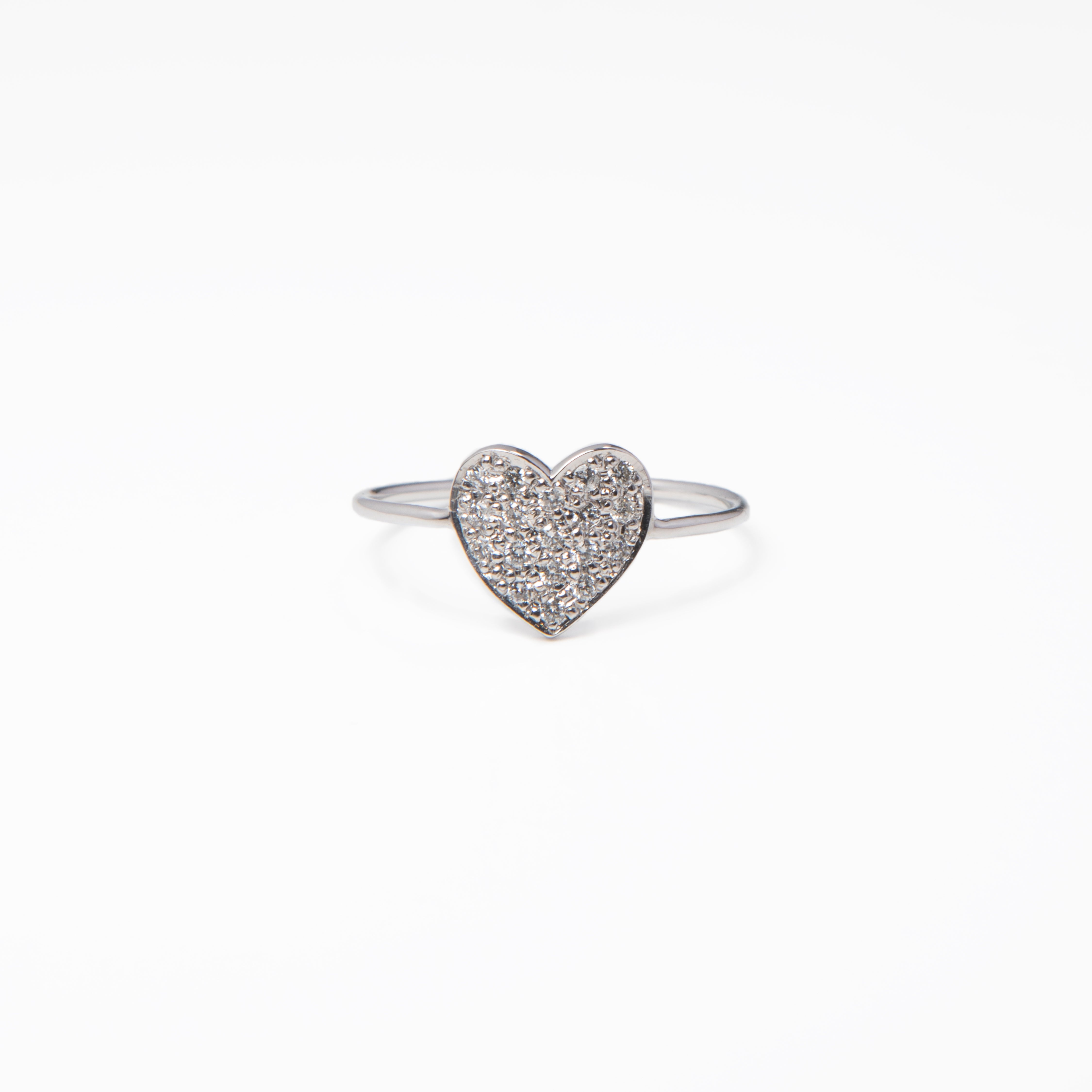 WD473 - Pave Diamond Heart Ring